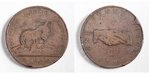 1 Penny British West Africa (1780 - 1960) / Sierra Leone Bronze 