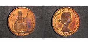 1 Penny Feriind Kiningrik (1922-) Bronze Elizabeth II (1926-2022)