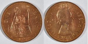 1 Penny Feriind Kiningrik (1922-) Bronze Elizabeth II (1926-2022)