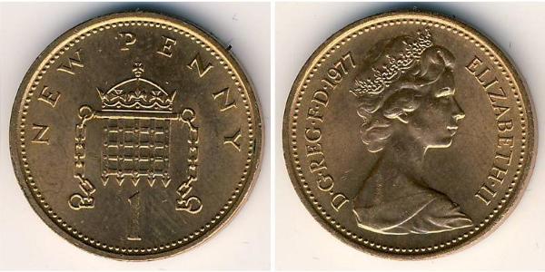 1 Penny Feriind Kiningrik (1922-) Bronze Elizabeth II (1926-2022)