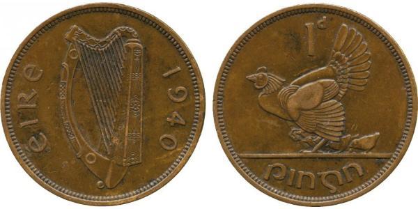 1 Penny Ireland (1922 - ) Bronze 