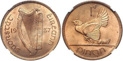 1 Penny Irland (1922 - ) Bronze 