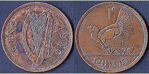 1 Penny Irlande (1922 - ) Bronze 