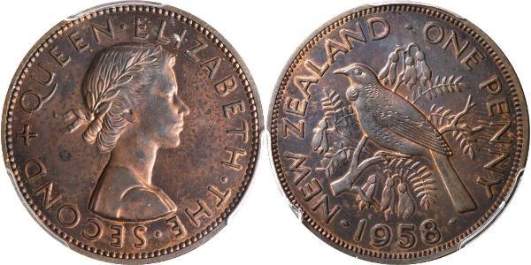 1 Penny New Zealand Bronze Elizabeth II (1926-2022)