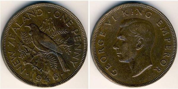 1 Penny Nouvelle-Zélande Bronze George VI (1895-1952)