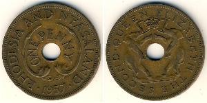 1 Penny Rhodesia (1965 - 1979) Bronze Elizabeth II (1926-2022)