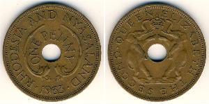 1 Penny Rhodesia (1965 - 1979) Bronze Elizabeth II (1926-2022)