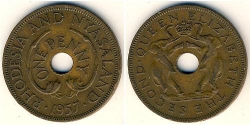 1 Penny Rhodesien (1965 - 1979) Bronze Elizabeth II (1926-2022)