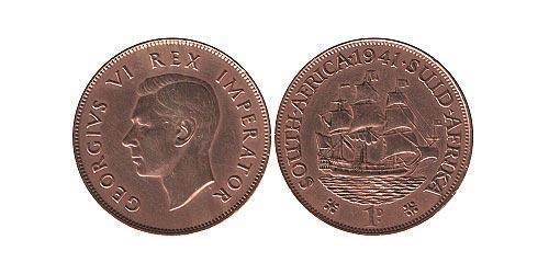 1 Penny South Africa Bronze George VI (1895-1952)