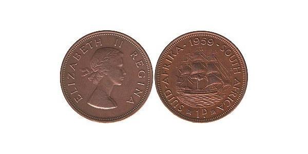 1 Penny South Africa Bronze Elizabeth II (1926-2022)