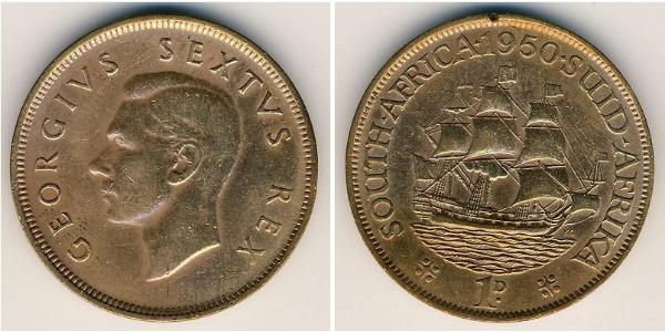 1 Penny South Africa Bronze George VI (1895-1952)