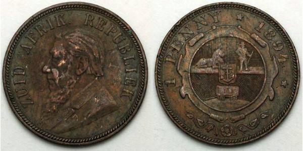 1 Penny South Africa Bronze Paul Kruger (1825 - 1904)