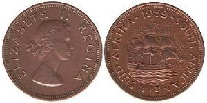 1 Penny Südafrika Bronze Elizabeth II (1926-2022)