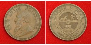 1 Penny Südafrika Bronze Paul Kruger (1825 - 1904)