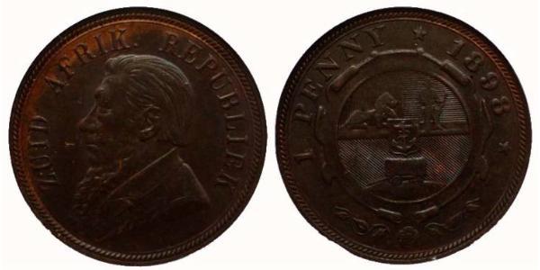 1 Penny Südafrika Bronze Paul Kruger (1825 - 1904)