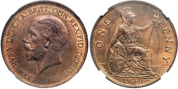 1 Penny United Kingdom of Great Britain and Ireland (1801-1922) Bronze George V of the United Kingdom (1865-1936)