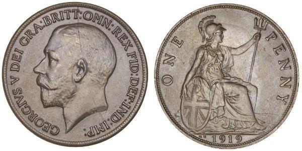 1 Penny United Kingdom of Great Britain and Ireland (1801-1922) Bronze George V of the United Kingdom (1865-1936)