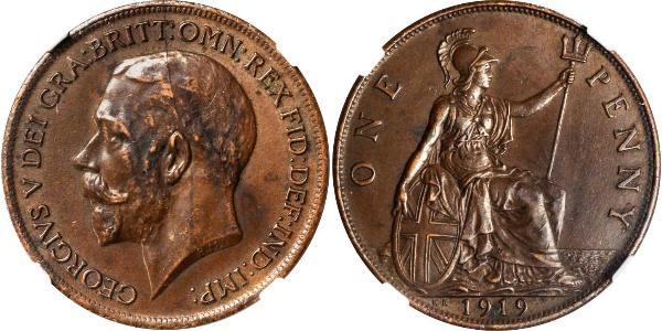 1 Penny United Kingdom of Great Britain and Ireland (1801-1922) Bronze George V of the United Kingdom (1865-1936)