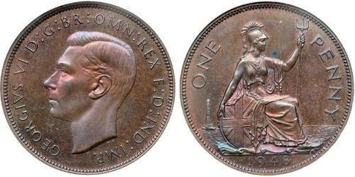 1 Penny Vereinigtes Königreich (1922-) Bronze Georg VI (1895-1952)