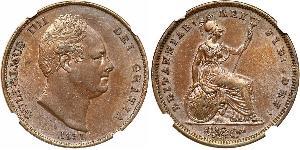 1 Penny Vereinigtes Königreich von Großbritannien und Irland (1801-1922) Bronze Wilhelm IV (1765-1837)