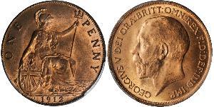 1 Penny Vereinigtes Königreich von Großbritannien und Irland (1801-1922) Bronze George V (1865-1936)