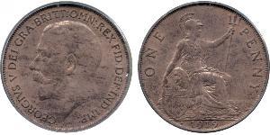 1 Penny Vereinigtes Königreich von Großbritannien und Irland (1801-1922) Bronze George V (1865-1936)