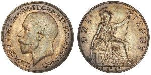 1 Penny Vereinigtes Königreich von Großbritannien und Irland (1801-1922) Bronze George V (1865-1936)