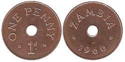 1 Penny Zambia (1964 - ) Bronze 