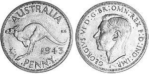 1 Penny Australia (1939 - ) Bronzo Giorgio VI (1895-1952)