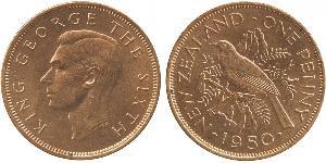 1 Penny Nuova Zelanda Bronzo Giorgio VI (1895-1952)