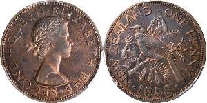 1 Penny Nuova Zelanda Bronzo Elisabetta II (1926-2022)