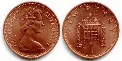 1 Penny Regno Unito (1922-) Bronzo Elisabetta II (1926-2022)
