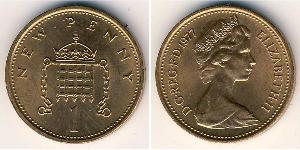 1 Penny Regno Unito (1922-) Bronzo Elisabetta II (1926-2022)