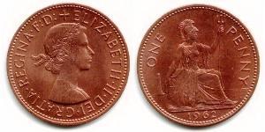 1 Penny Regno Unito (1922-) Bronzo Elisabetta II (1926-2022)