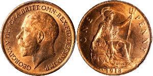 1 Penny Regno Unito di Gran Bretagna e Irlanda (1801-1922) Bronzo Giorgio V (1865-1936)