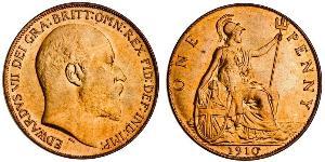 1 Penny Regno Unito di Gran Bretagna e Irlanda (1801-1922) Bronzo Edoardo VII (1841-1910)