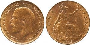 1 Penny Regno Unito di Gran Bretagna e Irlanda (1801-1922) Bronzo Giorgio V (1865-1936)