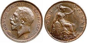 1 Penny Regno Unito di Gran Bretagna e Irlanda (1801-1922) Bronzo Giorgio V (1865-1936)