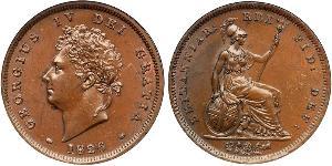 1 Penny Regno Unito di Gran Bretagna e Irlanda (1801-1922) Bronzo Giorgio IV (1762-1830)