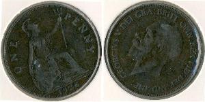 1 Penny Regno Unito di Gran Bretagna e Irlanda (1801-1922) Bronzo Giorgio V (1865-1936)