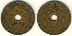 1 Penny Rhodesia (1965 - 1979) Bronzo Elisabetta II (1926-2022)