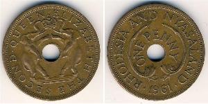 1 Penny Southern Rhodesia (1923-1980) Bronzo 