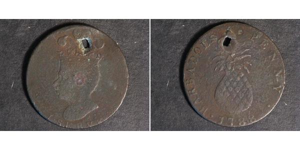 1 Penny Barbados Cobre 