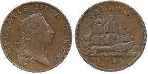 1 Penny Bermudas Cobre Jorge III (1738-1820)