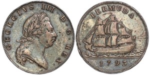 1 Penny Bermudas Cobre Jorge III (1738-1820)