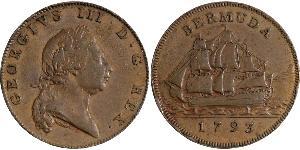 1 Penny Bermudas Cobre Jorge III (1738-1820)