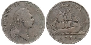 1 Penny Bermudas Cobre Jorge III (1738-1820)