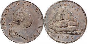 1 Penny Bermudas Cobre Jorge III (1738-1820)