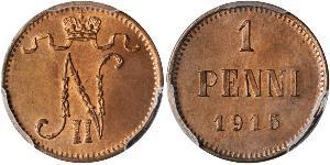 1 Penny Gran Ducado de Finlandia (1809 - 1917) Cobre Nicolás II (1868-1918)