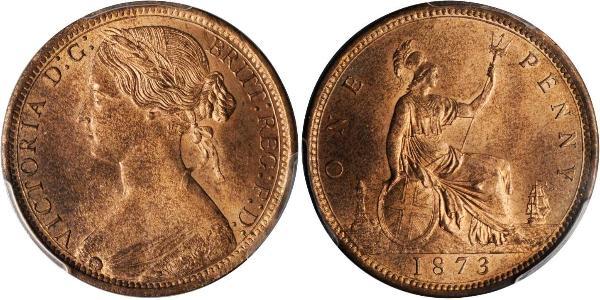 1 Penny Reino Unido de Gran Bretaña e Irlanda (1801-1922) Cobre Victoria (1819 - 1901)